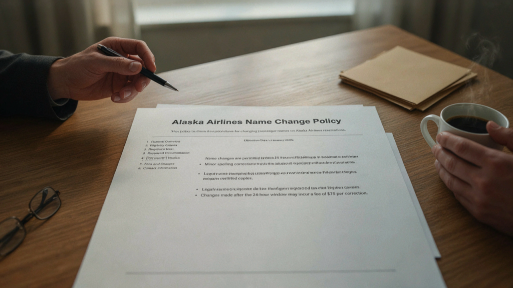Alaska Airlines Name Change Policy