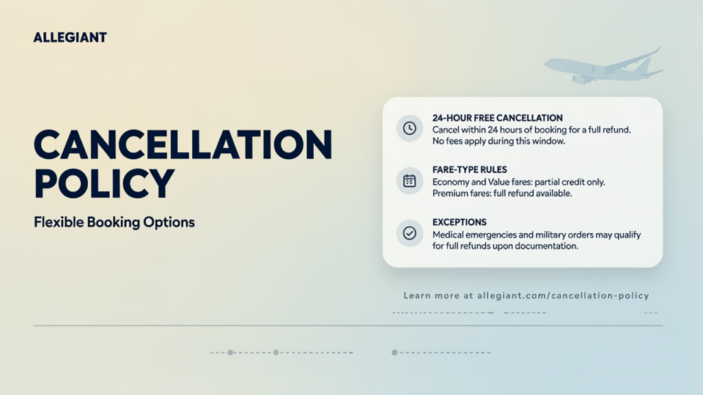 Allegiant Airlines Cancellation Policy
