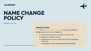 Allegiant Airlines Name Change Policy